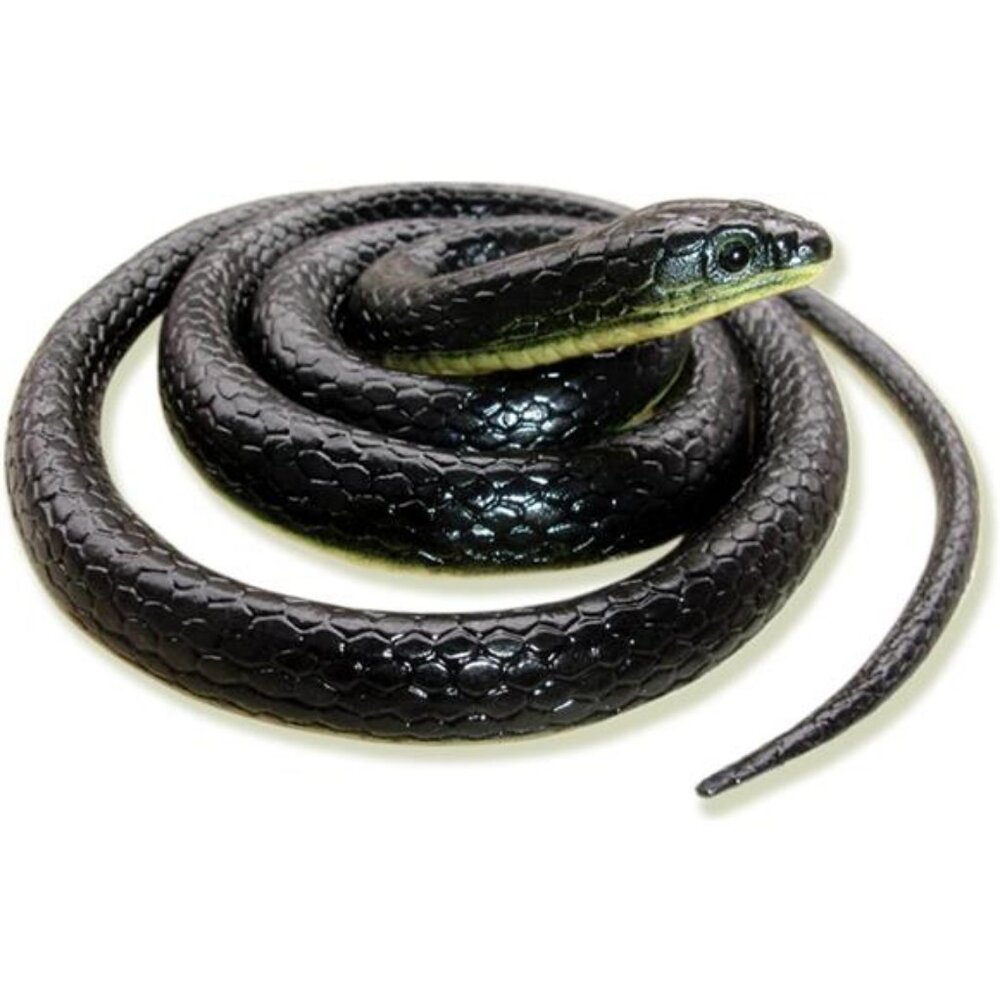 Realistic Fake Rubber Snake Toys Black That Look Real Prank Stuff Cobra 49 Inch